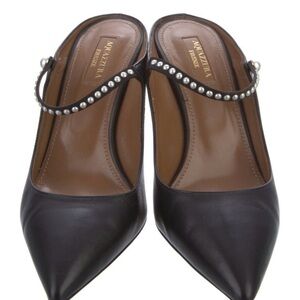 Aquazzura black pearl heels